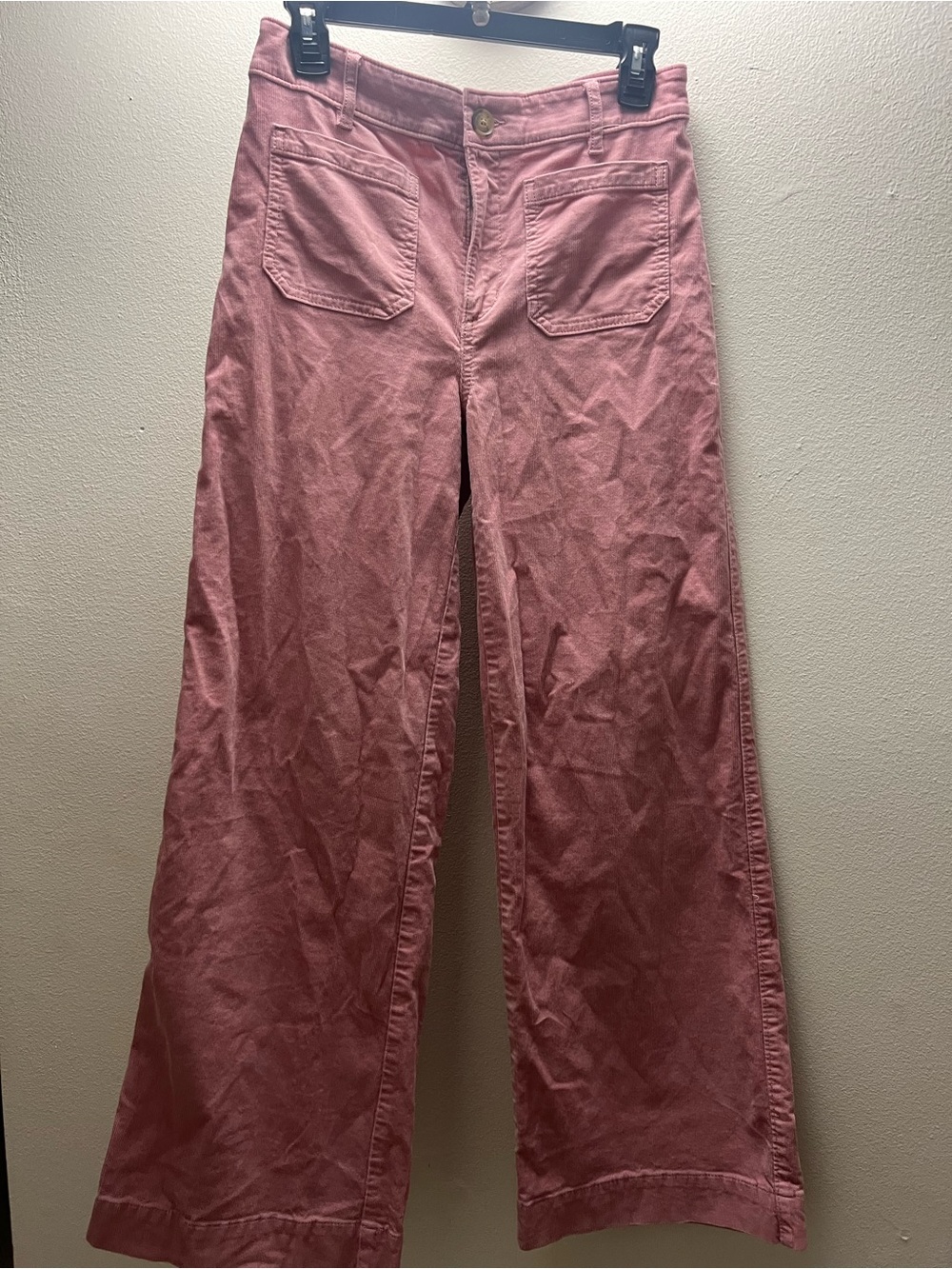LOFT Rose Pink Wide-Leg Jeans